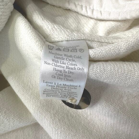 Everlane Cream Oversized Shirt Jacket Womens M Button Up Twill Cotton Collared - Picture 8 of 9